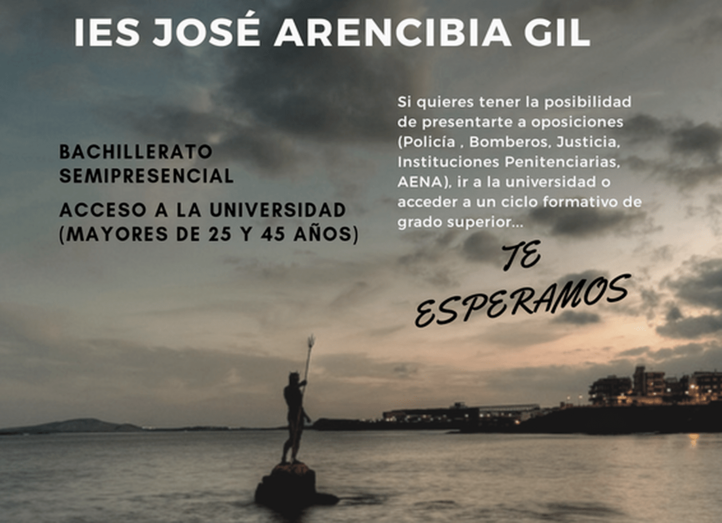 El IES Arencibia Gil promociona su oferta educativa nocturna para adultos / TA